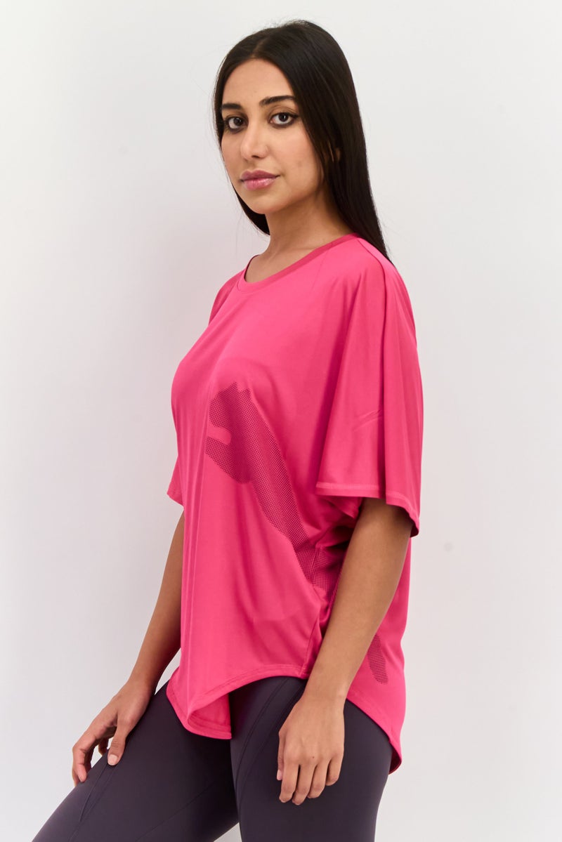 PUMA Women Sportswear Fit Short Sleeves Training Top, Pink - Image 2